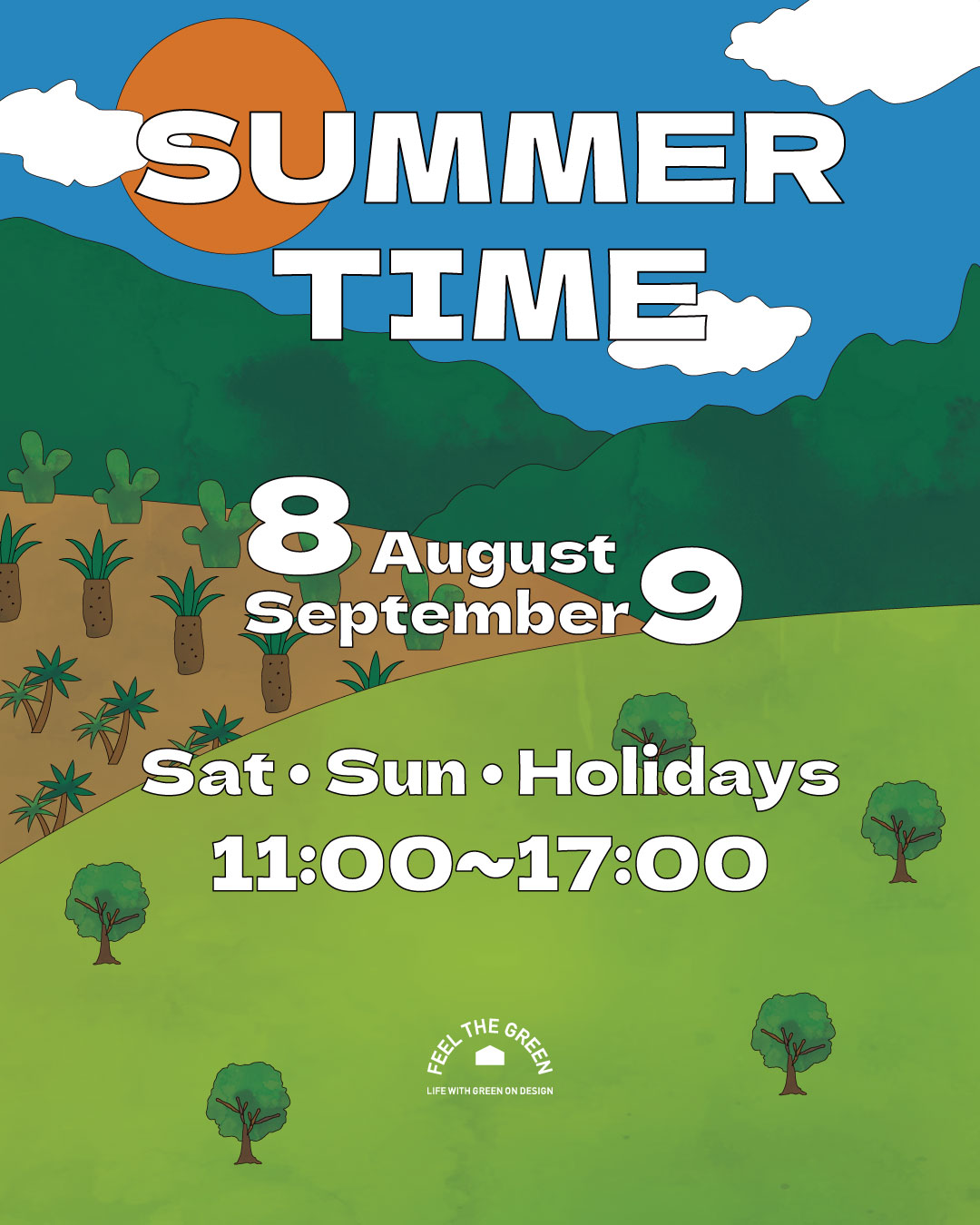 SUMMER TIME | 営業日カレンダー（8月・9月）