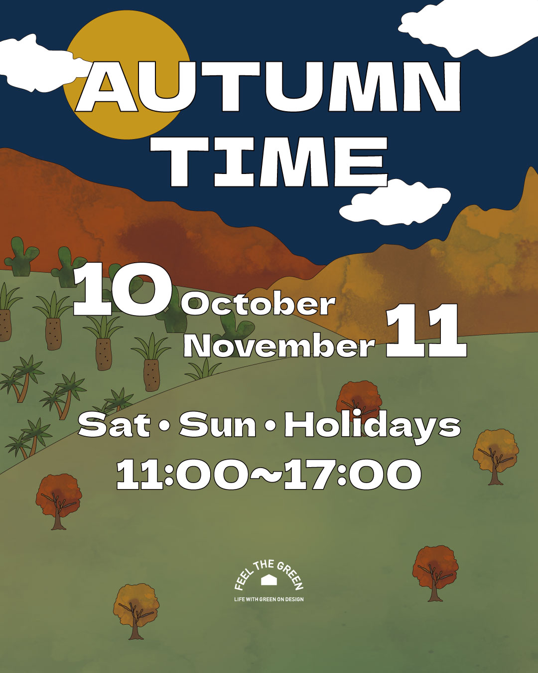 AUTUMN TIME | 営業日カレンダー（10月・11月）